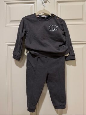 Mango Jogger Set Black 9-12M